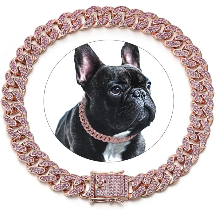 Cadena de Lujo "Flow Diamante" para Mascotas